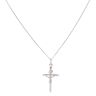 9ct White Gold Crucifix Pendant and Chain 18"