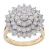 18ct Yellow Gold 2.00ct Brilliant Cut Diamond Cluster Ring