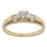 18ct Yellow Gold 0.50ct Brilliant and Baguette Cut Diamond Solitaire Ring