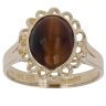 14ct Yellow Gold Tiger's Eye Single Stone Ring