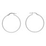 Silver Plain Hoop Earrings By Icesia
