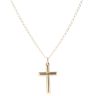 9ct Yellow Gold Cross Pendant and Chain 18"