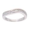 9ct White Gold 0.15ct Diamond Wave Ring