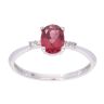 9ct White Gold Garnet and Diamond Dress Ring