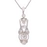 Platinum Vintage Old Cut 0.85ct Diamond Pendant and Chain 18"