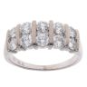 18ct White Gold 2.00ct Brilliant Cut Diamond Two Row Ring