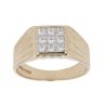 9ct Yellow Gold Cubic Zirconia Signet Ring