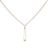 9ct Yellow Gold 0.10ct Diamond Tweezer Pendant and Chain 20"