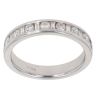 18ct White Gold 0.50ct Brilliant And Baguette Cut Diamond Half Eternity Ring