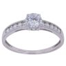 9ct White Gold Cubic Zirconia Single Stone Ring