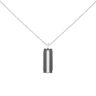 Unique & Co Stainless Steel Black Bar Pendant And Chain 20"