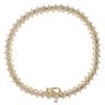 14ct Yellow Gold 2.50ct Brilliant Cut Diamond Twist  Bracelet 8"