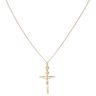 9ct Yellow Gold Crucifix Pendant and Chain 18"