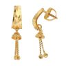 22ct Yellow Gold Faceted Tassel Drop Earrings