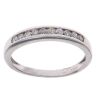 9ct White Gold 0.25ct Brilliant Cut Diamond Half Eternity Ring