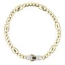 14ct Yellow Gold Monaco Luxe Pave Lock Bracelet 7.5"