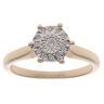 9ct Yellow Gold 0.10ct Diamond Cluster Ring