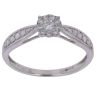 9ct White Gold 0.25ct Brilliant Cut Diamond Cluster Ring