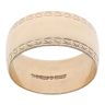 9ct Yellow Gold Patterned Edge Wedding Band 9.8mm