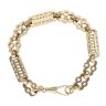 9ct Yellow Gold Stars and Bars Bracelet 7.5"