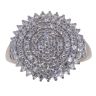 9ct Yellow Gold 1.00ct Round Brilliant Cut Diamond Cluster Ring