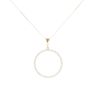 9ct Yellow Gold Cubic Zirconia Circle Pendant And Chain 18"
