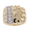 9ct Yellow Gold Cubic Zirconia Nugget Ring