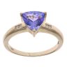 14ct Yellow Gold 0.05ct Diamond and Tanzanite Single Stone Ring