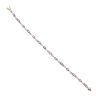 9ct Yellow Gold 0.05ct Diamond And Amethyst Bracelet 7.5"