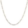 9ct Yellow and White Gold Diamond Cut Figaro Chain 18"