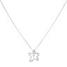 18ct White Gold 0.08ct Diamond Star Pendant and Chain 18"