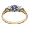 18ct Yellow Gold 0.20ct Brilliant Cut Diamond and Sapphire Ring