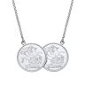 Sterling Silver Double Sovereign Coin George & Dragon Necklace