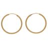22ct Yellow Gold Dot Cut Hoop Earrings