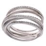 18ct White Gold 0.75ct Brilliant Cut Diamond Crossover Ring