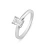 18ct White Gold 1.00ct Emerald Cut Lab Grown Diamond Solitaire Ring G VS