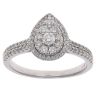 Platinum 0.75ct Brilliant Cut Diamond Cluster Ring
