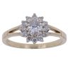 9ct Yellow Gold Cubic Zirconia Cluster Ring