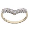 9ct Yellow Gold Cubic Zirconia Wishbone Ring
