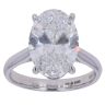9ct White Gold 5.00ct Oval Cut Lab Grown Diamond Solitaire Ring