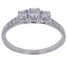 18ct White Gold 0.50ct Brilliant Cut Diamond Trilogy Ring