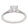 18ct White Gold 0.40ct Flower Cut Diamond Solitaire Ring