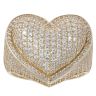 9ct Yellow Gold Cubic Zirconia Heart Signet Ring