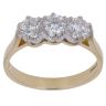 18ct Yellow Gold 1.00ct Round Brilliant Cut Diamond Trilogy Ring