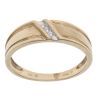 9ct Yellow Gold 0.05ct Diamond Trilogy Signet Ring