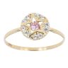14ct Yellow Gold Cubic Zirconia Pink Gemstone Star Ring