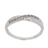 9ct White Gold 0.05ct Brilliant Cut Diamond Crossover Ring
