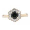 9ct Yellow Gold 0.41ct Diamond And Sapphire Ring