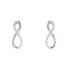 Silver Cubic Zirconia Infinity Stud Earrings