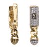 14ct Yellow Gold Monaco Classic Pave Drop Earrings